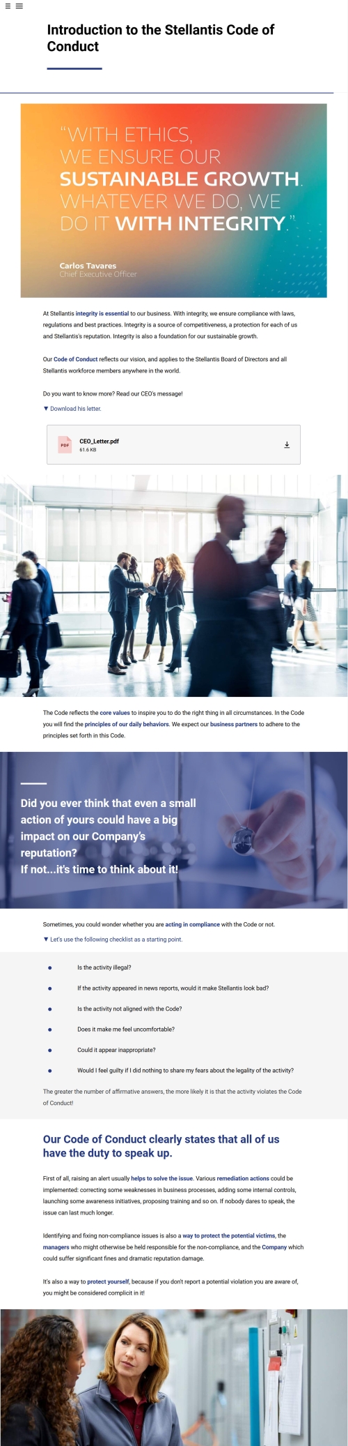 Stellantis Code of Conduct