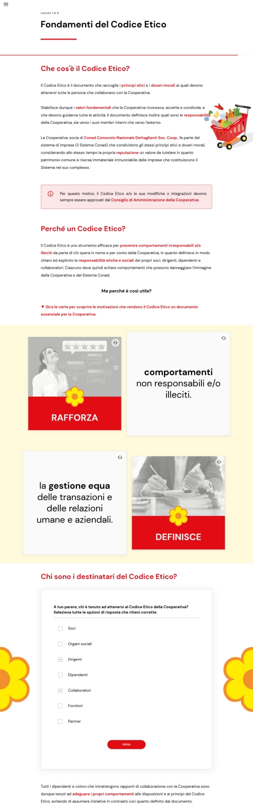 Il Codice Etico del Sistema Conad